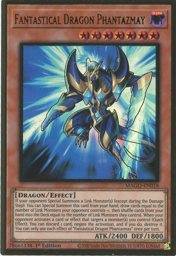 MAGO-EN018 - Fantastical Dragon Phantazmay (Alternate Art) - Premium Gold Rare - Maximum Gold