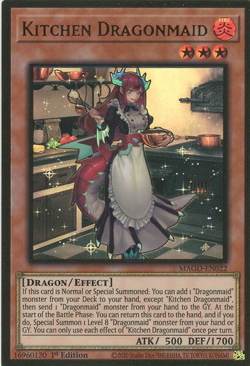 MAGO-EN022 - Kitchen Dragonmaid - Premium Gold Rare - Maximum Gold