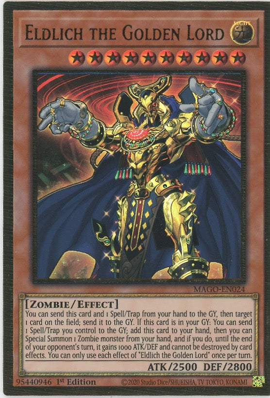 MAGO-EN024 - Eldlich the Golden Lord - Premium Gold Rare - Effect Monster - Maximum Gold