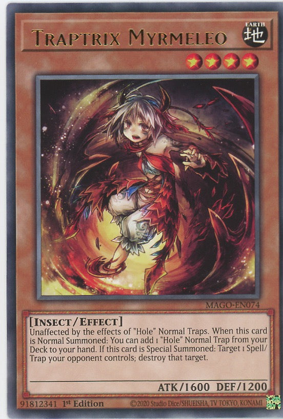 MAGO-EN074 - Traptrix Myrmeleo - Gold Letter Rare - Effect Monster - Maximum Gold