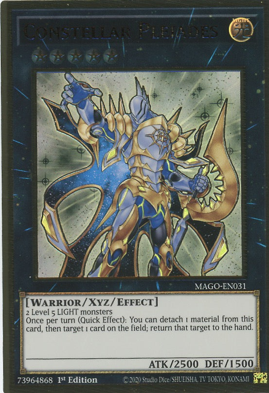 MAGO-EN031 - Constellar Pleiades - Premium Gold Rare - Effect Xyz Monster - Maximum Gold