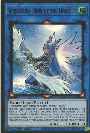 MAGO-EN041 - Apollousa, Bow of the Goddess (Alternate Art) - Premium Gold Rare - Maximum Gold