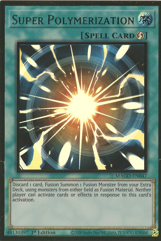 MAGO-EN047 - Super Polymerization - Premium Gold Rare - Quick-Play Spell - Maximum Gold