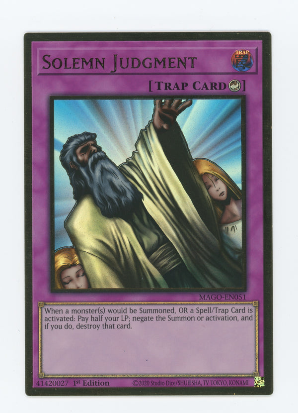 MAGO-EN051 - Solemn Judgment - Premium Gold Rare - Counter Trap - Maximum Gold