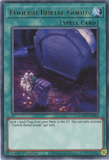MAGO-EN054 - Foolish Burial Goods - Rare - Maximum Gold