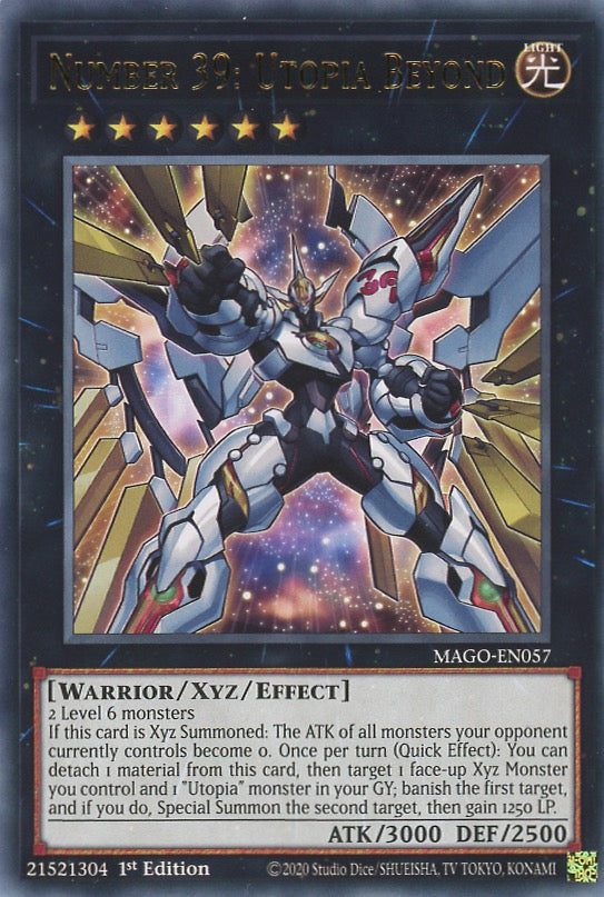 MAGO-EN057 - Number 39: Utopia Beyond - Gold Letter Rare - Effect Xyz Monster - Maximum Gold