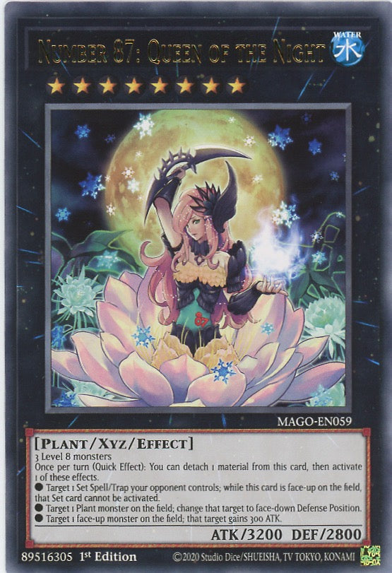 MAGO-EN059 - Number 87: Queen of the Night - Gold Letter Rare - Effect Xyz Monster - Maximum Gold