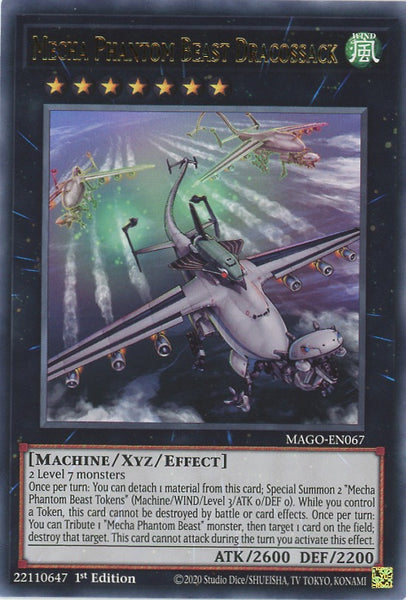 MAGO-EN067 - Mecha Phantom Beast Dracossack - Gold Letter Rare - Effec