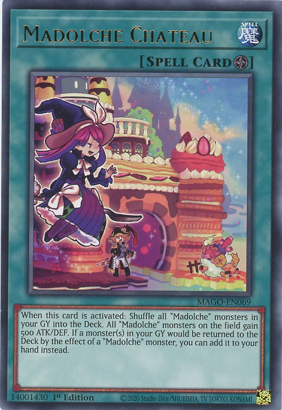 MAGO-EN069 - Madolche Chateau - Gold Letter Rare - Field Spell - Maximum Gold