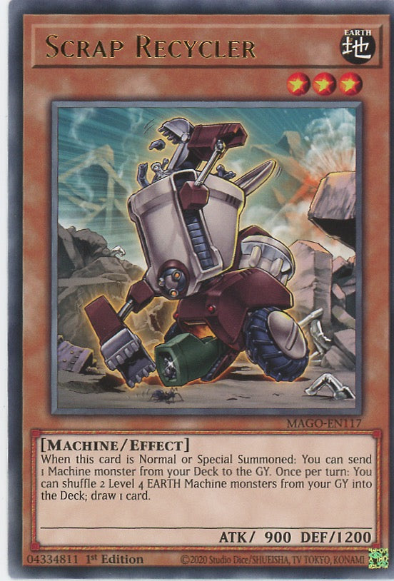 MAGO-EN117 - Scrap Recycler - Gold Letter Rare - Effect Monster - Maximum Gold