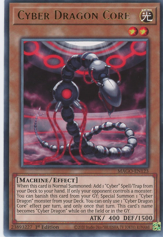 MAGO-EN123 - Cyber Dragon Core - Gold Letter Rare - Effect Monster - Maximum Gold