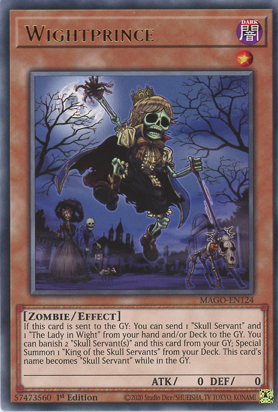 MAGO-EN124 - Wightprince - Gold Letter Rare - Effect Monster - Maximum Gold