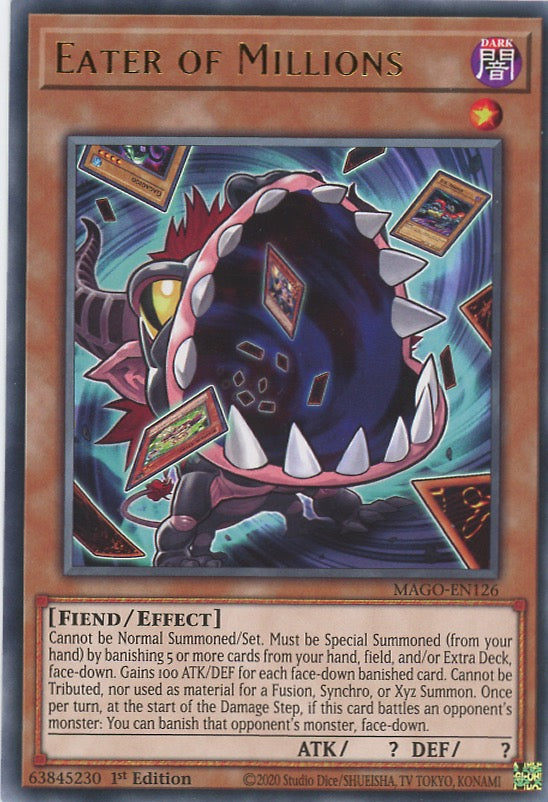 MAGO-EN126 - Eater of Millions - Gold Letter Rare - Effect Monster - Maximum Gold