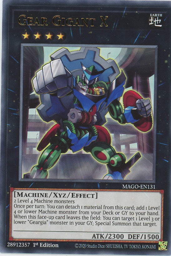 MAGO-EN131 - Gear Gigant X - Gold Letter Rare - Effect Xyz Monster - Maximum Gold