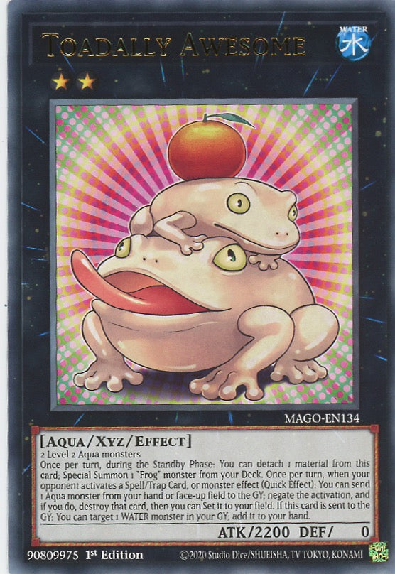 MAGO-EN134 - Toadally Awesome - Gold Letter Rare - Effect Xyz Monster - Maximum Gold