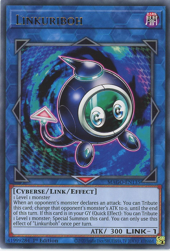 MAGO-EN135 - Linkuriboh - Gold Letter Rare - Effect Link Monster - Maximum Gold