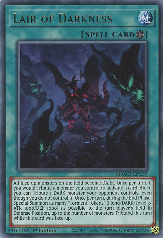 MAGO-EN157 - Lair of Darkness - Gold Letter Rare - Field Spell - Maximum Gold