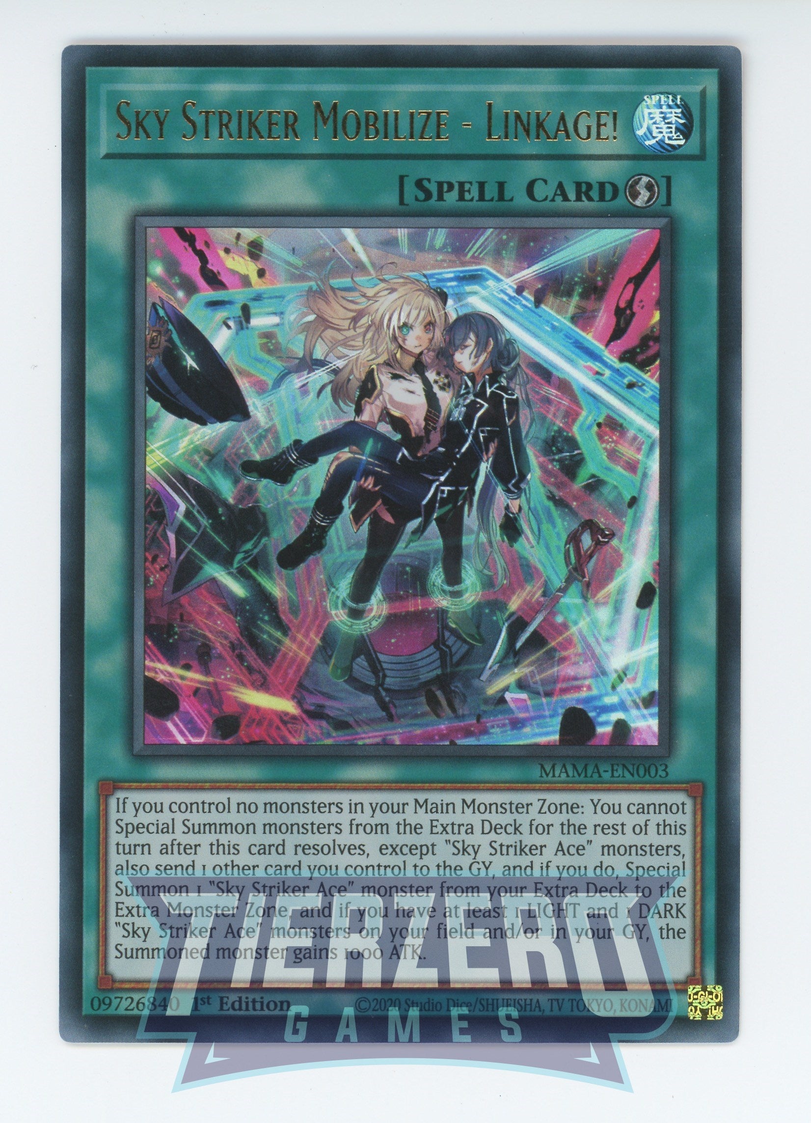 MAMA-EN003 - Sky Striker Mobilize - Linkage! - Ultra Rare - Quick-Play Spell - Magnificent Mavens