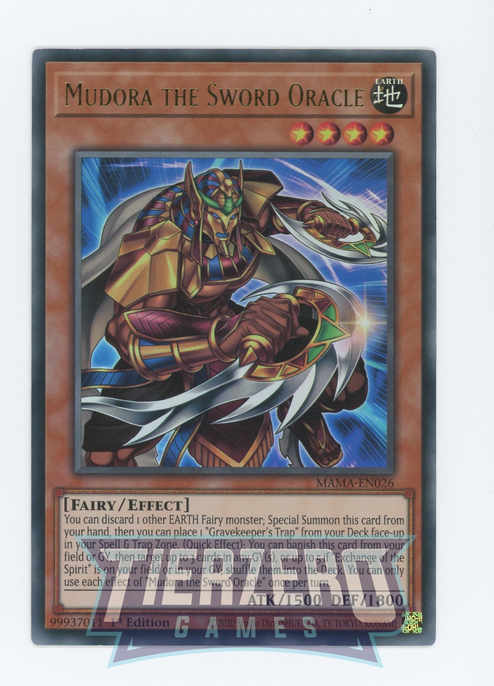 MAMA-EN026 - Mudora the Sword Oracle - Ultra Rare - Effect Monster - Magnificent Mavens