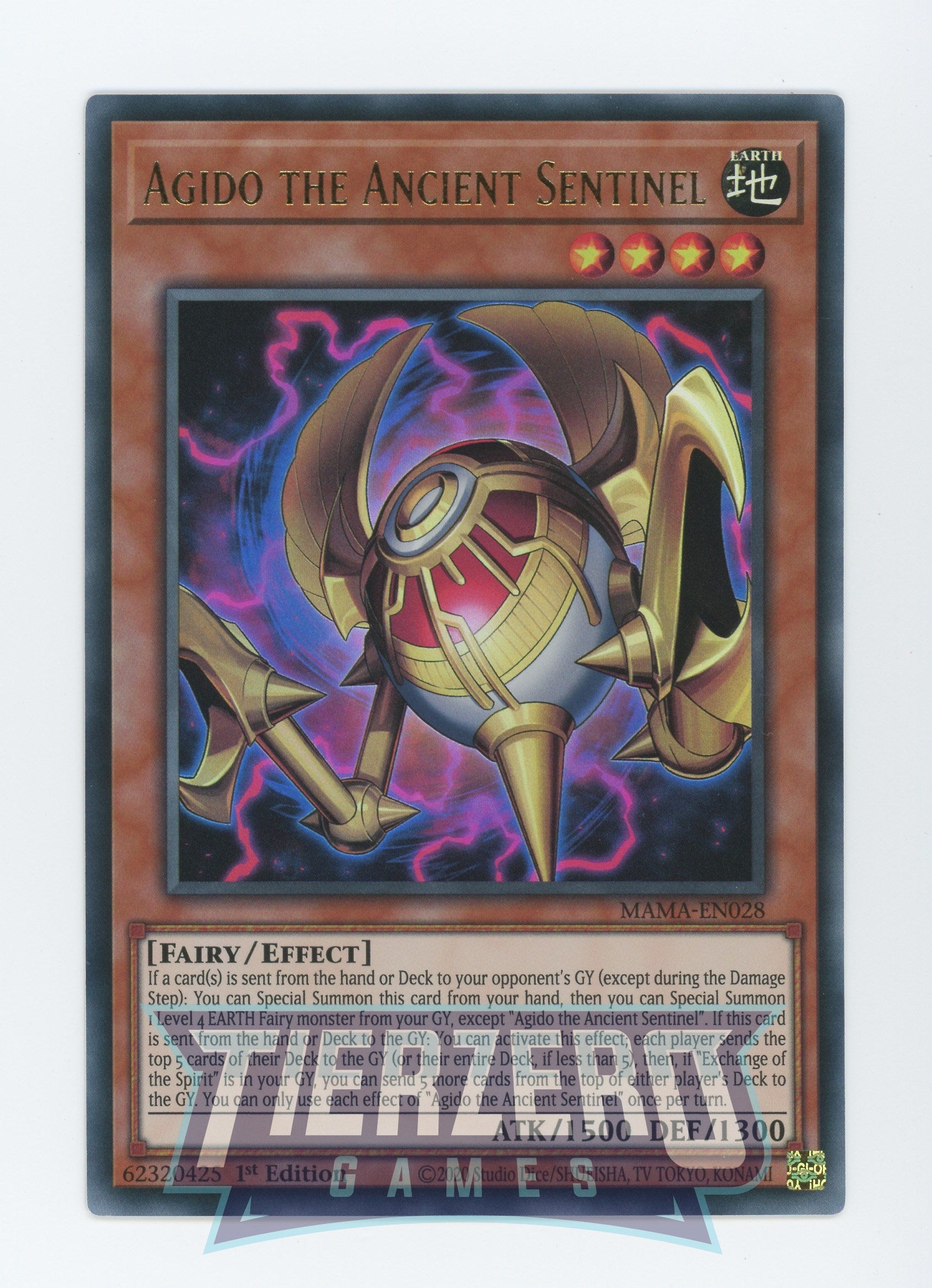 MAMA-EN028 - Agido the Ancient Sentinel - Ultra Rare - Effect Monster - Magnificent Mavens