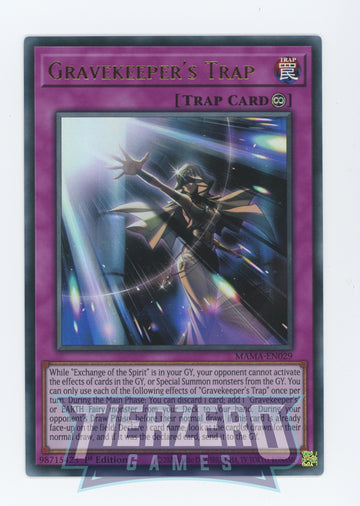MAMA-EN029 - Gravekeeper's Trap - Ultra Rare - Magnificent Mavens