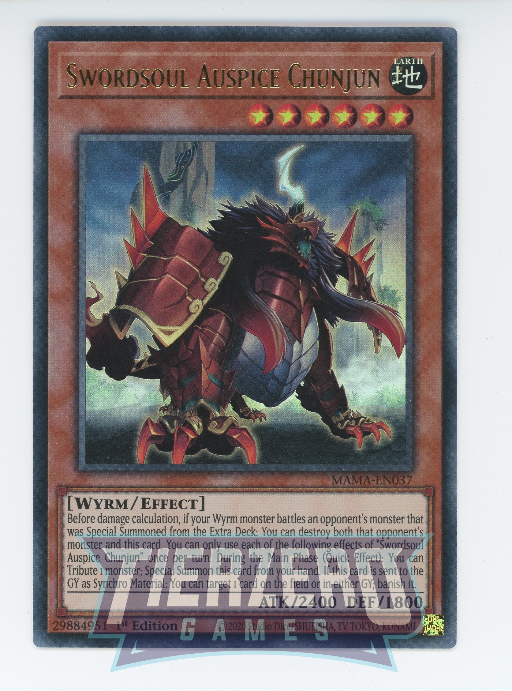 MAMA-EN037 - Swordsoul Auspice Chunjun - Ultra Rare - Effect Monster - Magnificent Mavens