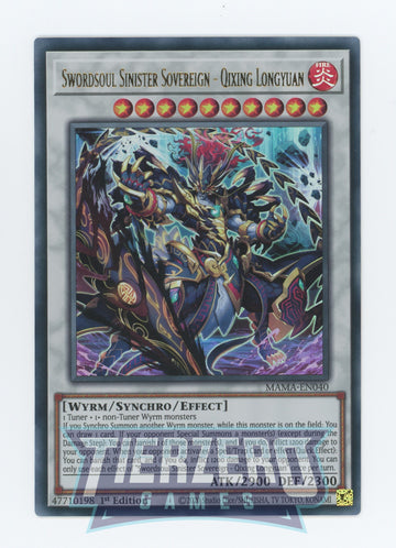 MAMA-EN040 - Swordsoul Sinister Sovereign - Qixing Longyuan - Ultra Rare - Magnificent Mavens