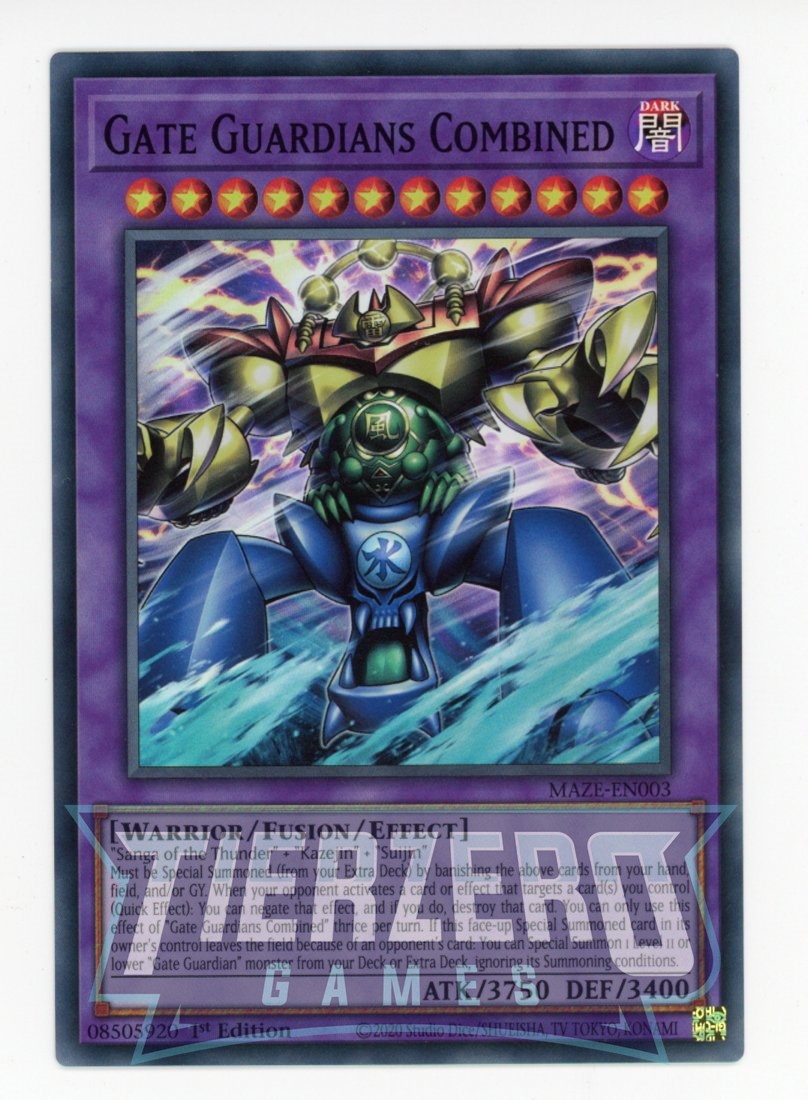 MAZE-EN003 - Gate Guardians Combined - Super Rare - Effect Fusion Monster - Maze of Memories