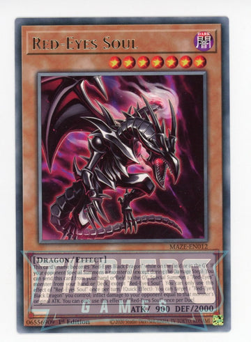 MAZE-EN012 - Red-Eyes Soul - Rare - Maze of Memories