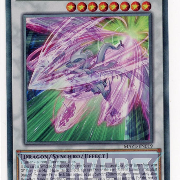 MAZE-EN019 - Accel Synchro Stardust Dragon - Collectors Rare - Effect