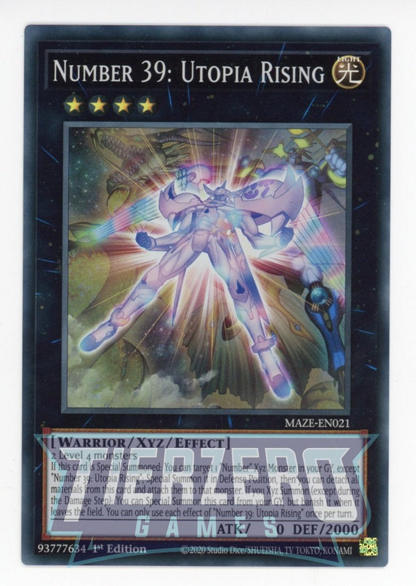 MAZE-EN021 - Number 39: Utopia Rising - Super Rare - Effect Xyz Monster - Maze of Memories