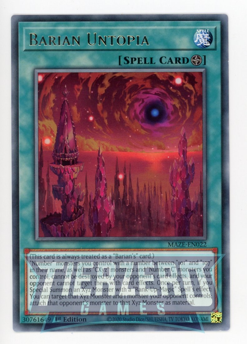 MAZE-EN022 - Barian Untopia - Rare - Field Spell - Maze of Memories