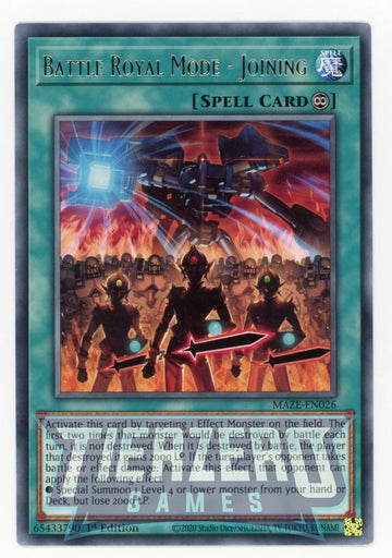 MAZE-EN026 - Battle Royal Mode - Joining - Rare - Maze of Memories