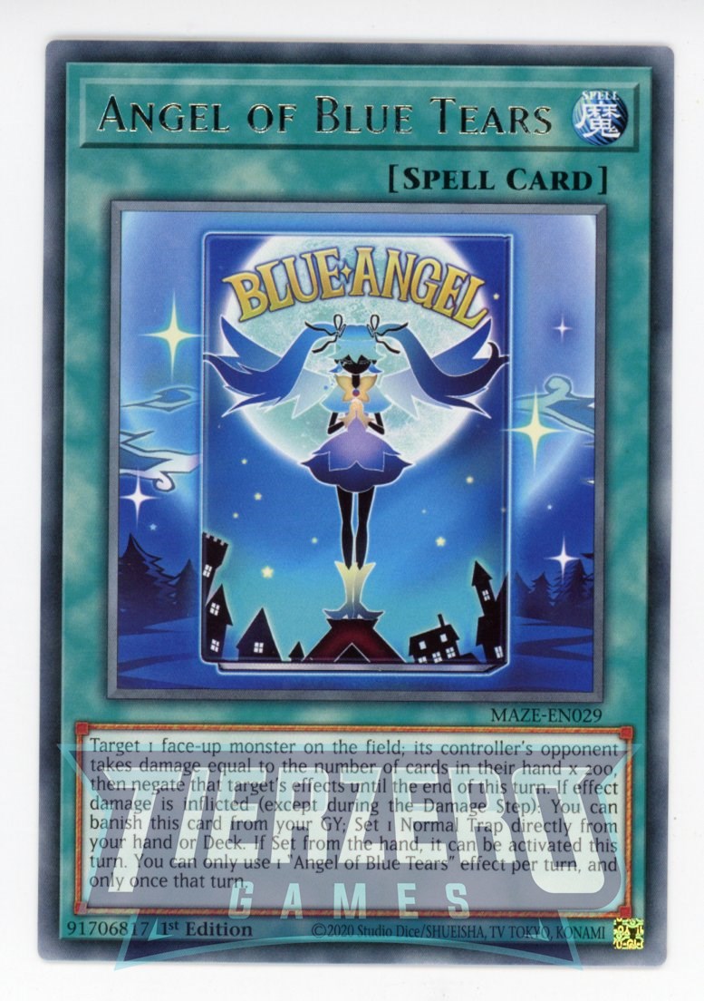 MAZE-EN029 - Angel of Blue Tears - Rare - Normal Spell - Maze of Memories