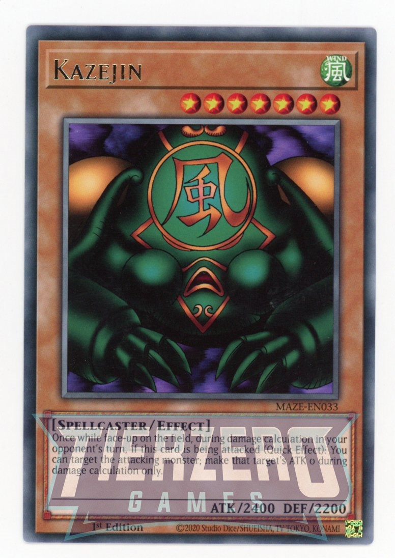 MAZE-EN033 - Kazejin - Rare - Effect Monster - Maze of Memories