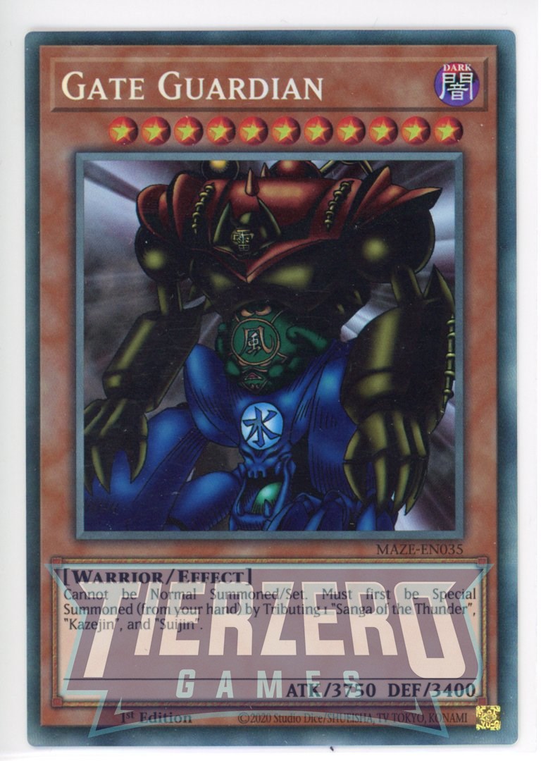 MAZE-EN035 - Gate Guardian - Collector's Rare - Effect Monster - Maze of Memories