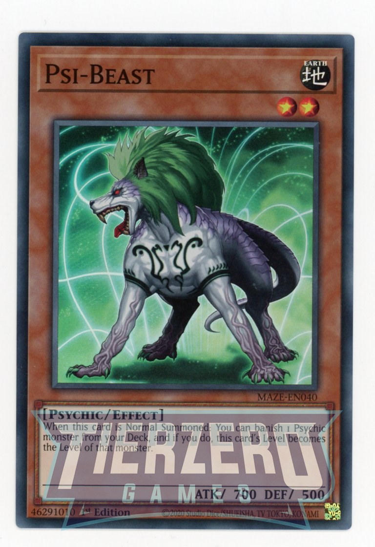 MAZE-EN040 - Psi-Beast - Super Rare - Effect Monster - Maze of Memories