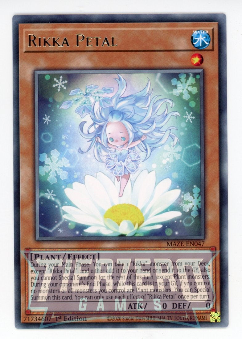 MAZE-EN047 - Rikka Petal - Rare - Effect Monster - Maze of Memories