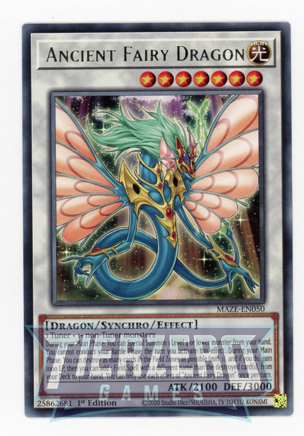 MAZE-EN050 - Ancient Fairy Dragon - Rare - Effect Synchro Monster - Maze of Memories