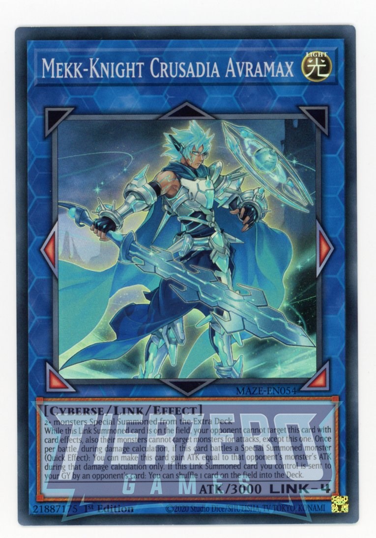 MAZE-EN054 - Mekk-Knight Crusadia Avramax - Super Rare - Effect Link Monster - Maze of Memories