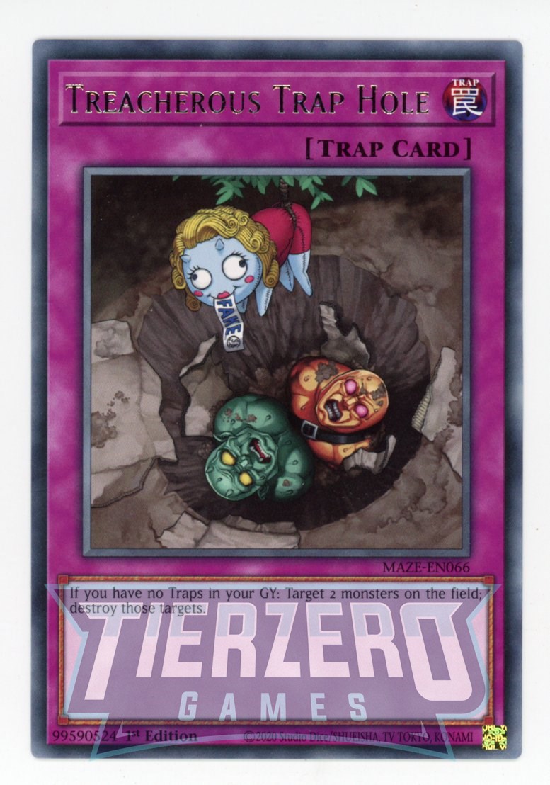 MAZE-EN066 - Treacherous Trap Hole - Rare - Normal Trap - Maze of Memories