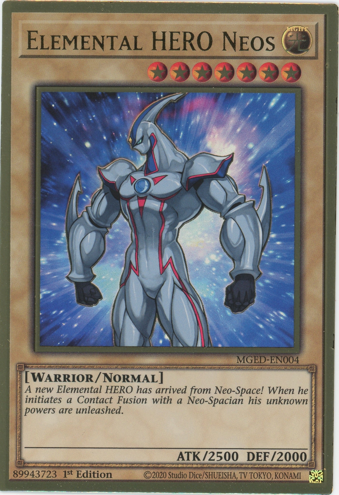 MGED-EN004 - Elemental HERO Neos - Premium Gold Rare - Normal Monster - Maximum Gold El Dorado