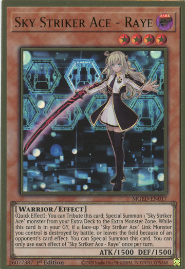 MGED-EN017 - Sky Striker Ace - Raye - Premium Gold Rare - Maximum Gold: El Dorado