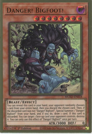 MGED-EN018 - Danger! Bigfoot! - Premium Gold Rare - Maximum Gold: El Dorado