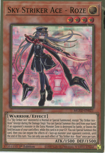 MGED-EN021 - Sky Striker Ace - Raye - Premium Gold Rare - Maximum Gold: El Dorado