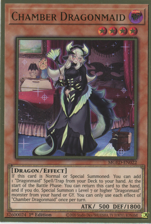 MGED-EN022 - Chamber Dragonmaid - Premium Gold Rare - Effect Monster - Maximum Gold El Dorado