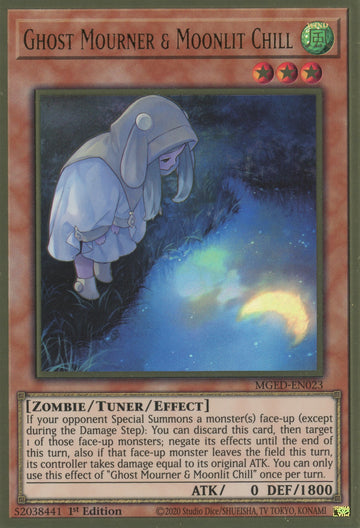 MGED-EN023 - Ghost Mourner & Moonlit Chill (Alternate Art) - Premium Gold Rare - Maximum Gold: El Dorado