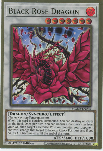 MGED-EN026 - Black Rose Dragon - Premium Gold Rare - Maximum Gold: El Dorado