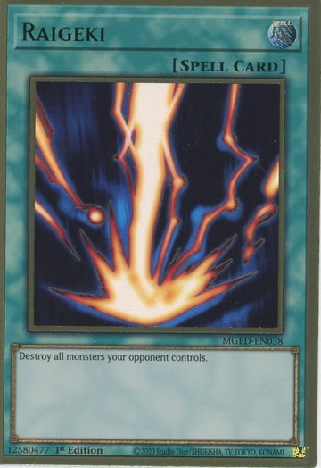 MGED-EN038 - Raigeki - Premium Gold Rare - Maximum Gold: El Dorado