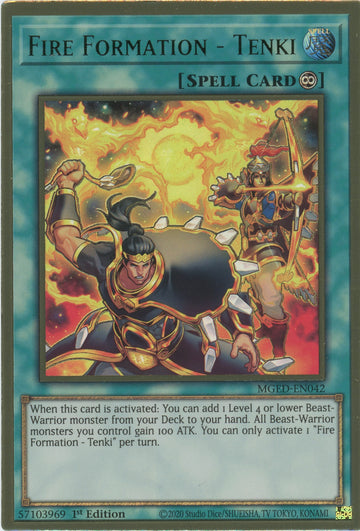 MGED-EN042 - Fire Formation - Tenki - Premium Gold Rare - Maximum Gold: El Dorado